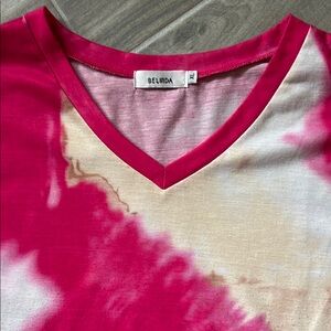 Pink Tie-Dye Women's Top